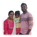 Mr Soundarpandiyan and Ms Karthiga parents of Jiya from Senior KG
